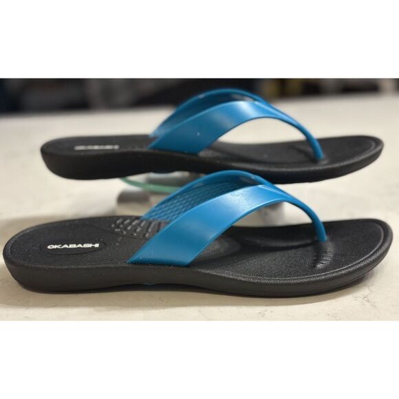 OKABASH Flip-Flop Orthopedic Sandal Turquoise Large Size 9.5-10.5 Womens QK Ship - Picture 10 of 13